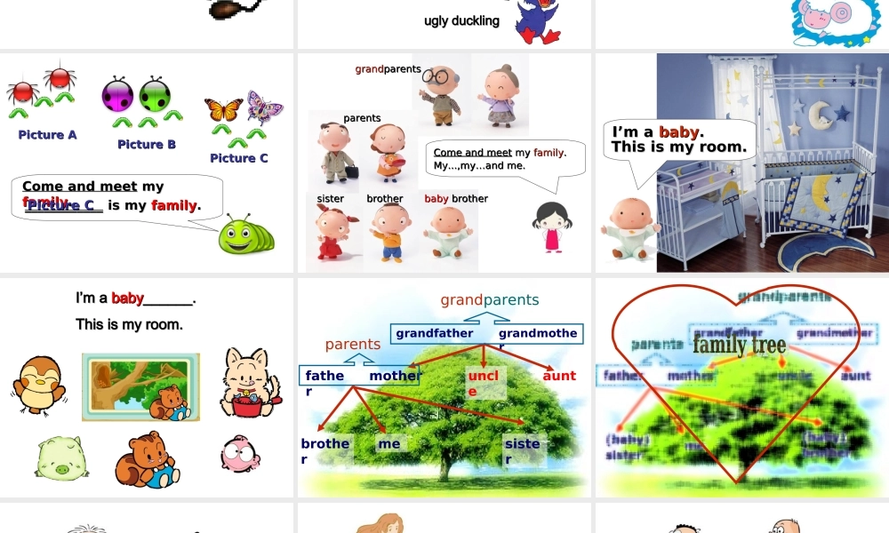 人教PEP版英语四上《unit 6 meet my family》Part A Let’s learn PPT课件[www.edudown.net].ppt