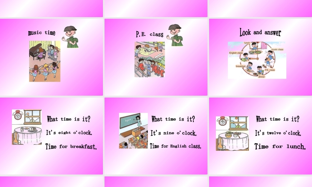 人教PEP版英语四下《Unit 2 What Time Is It》 第一课 PPT课件[www.edudown.net].ppt