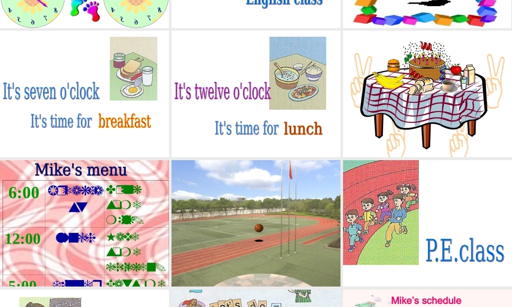 人教PEP版英语四下《Unit 2 What Time Is It》PPT课件之二[www.edudown.net].ppt