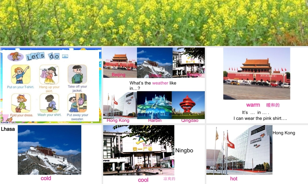 人教PEP版英语四下《unit 4 it’s warm today》PART A Let’s learn PPT课件[www.edudown.net].ppt