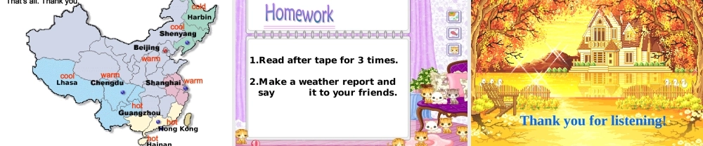 人教PEP版英语四下《unit 4 it’s warm today》PART A Let’s learn PPT课件[www.edudown.net].ppt