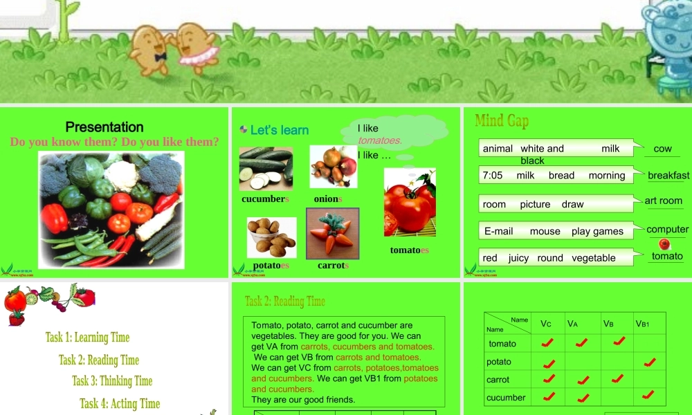 人教PEP版英语四下《Unit 6 At a farm》Green VegetablePPT课件[www.edudown.net].ppt