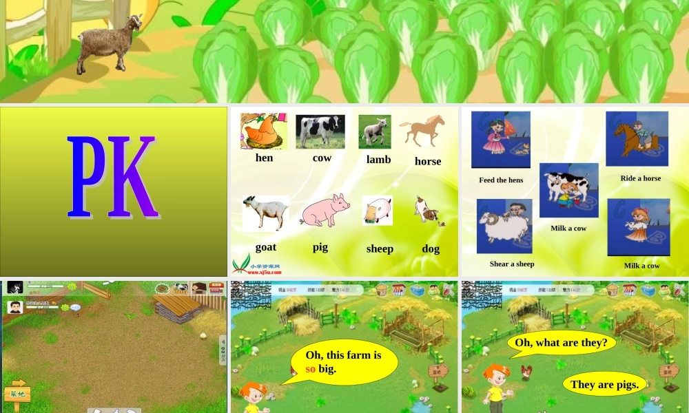 人教PEP版英语四下《Unit 6 At a farm》PPT课件之一[www.edudown.net].ppt