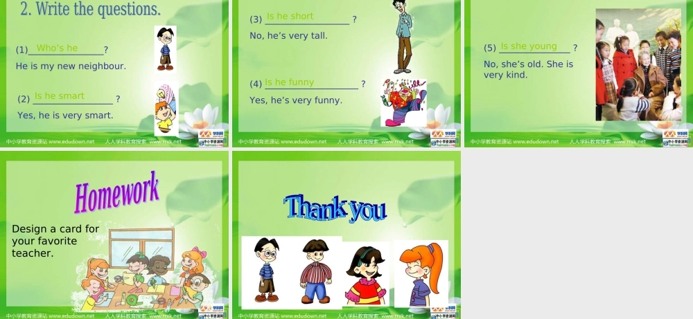 人教PEP版英语五上《Unit 1 My New Teachers》Section B PPT课件[www.edudown.net].ppt