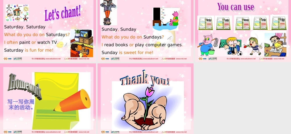 人教PEP版英语五上《Unit 2 My Days of the Week》PPT课件之一[www.edudown.net].ppt