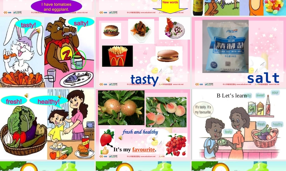 人教PEP版英语五上《Unit 3 What’s Your Favourite Food》PART B Let’s learn PPT课件[www.edudown.net].ppt