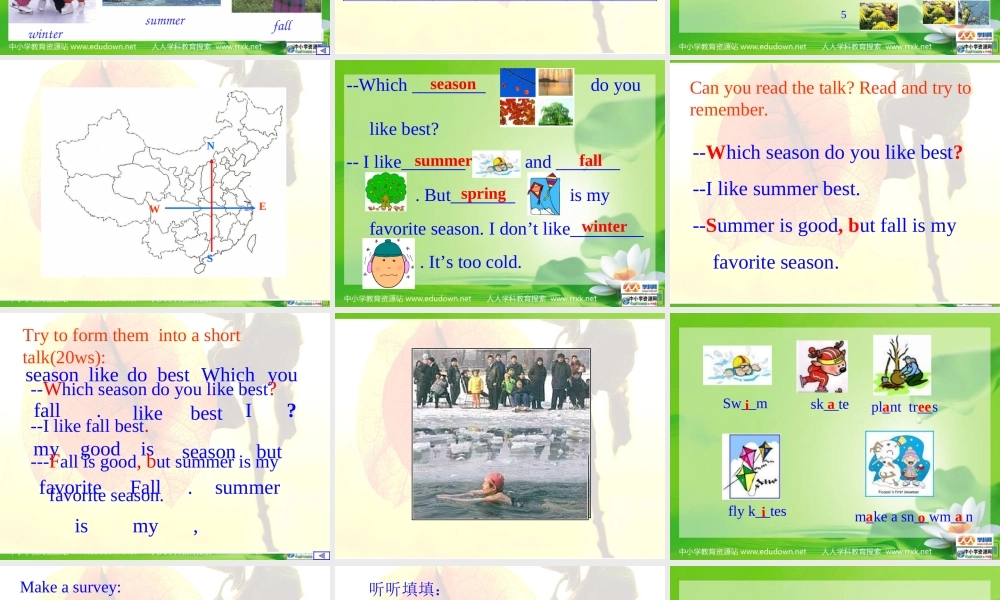 人教PEP版英语五下《Unit 2 My Favourite Season》PPT课件之五[www.edudown.net].ppt
