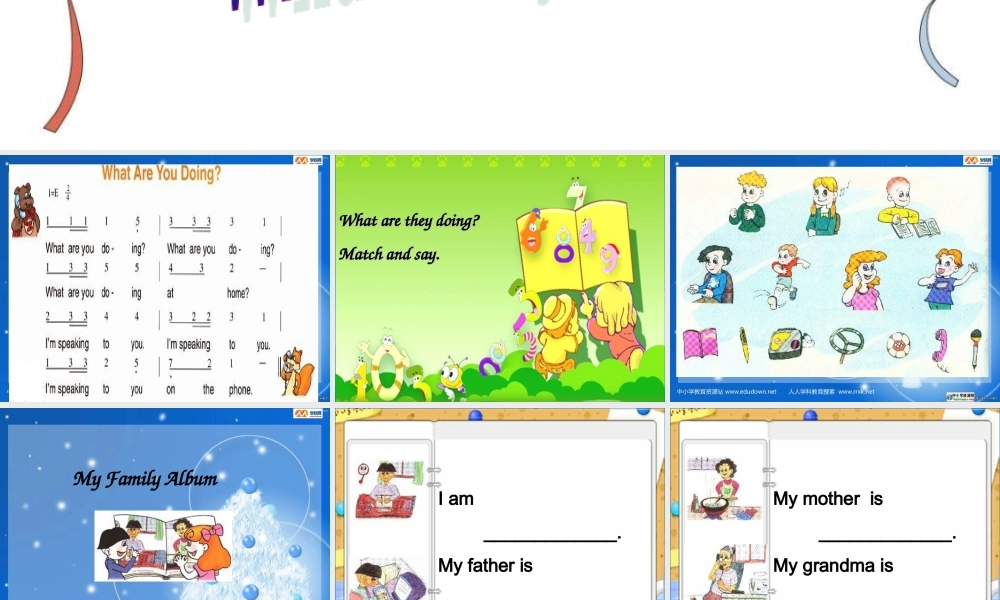 人教PEP版英语五下《unit 4 what are you doing》PPT课件之三[www.edudown.net].ppt