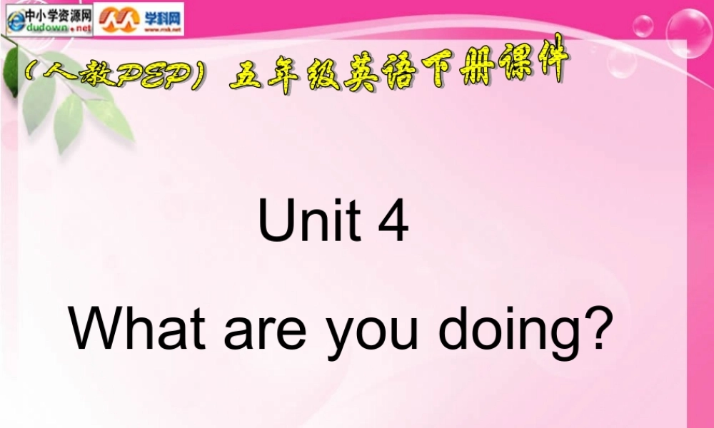 人教PEP版英语五下《unit 4 what are you doing》PPT课件之十[www.edudown.net].ppt