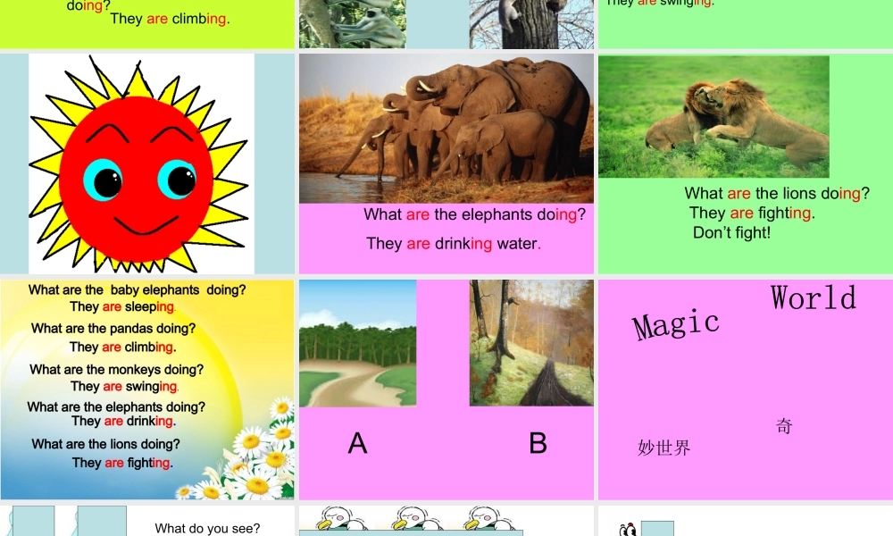 人教PEP版英语五下《unit 5 look at the monkeys》Part B Let’s learn PPT课件[www.edudown.net].ppt