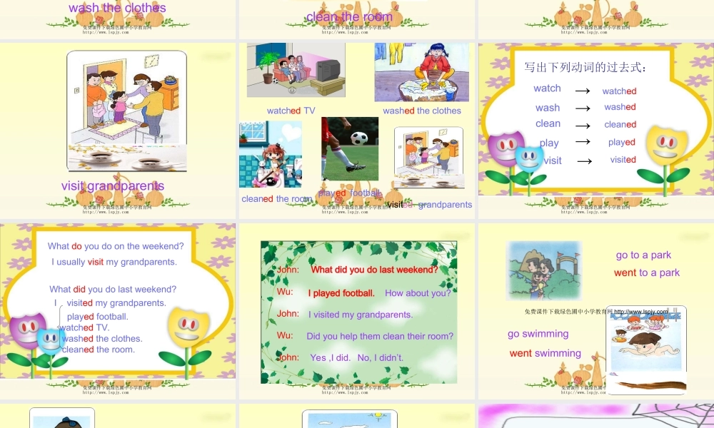 人教版PEP小学六年级下册英语Unit 3 Last Weekend课件PPT.ppt