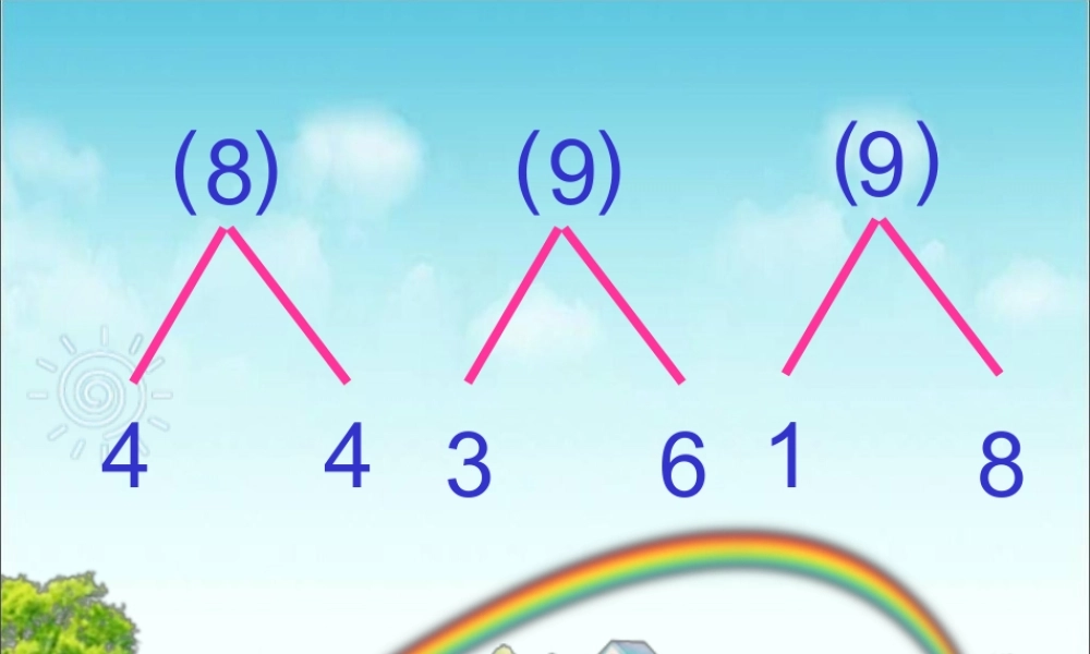 人教版数学一上《8和9的加减法》PPT课件1[www.edudown.net].ppt
