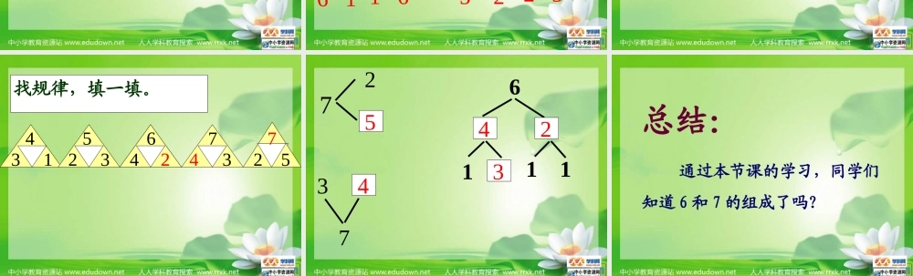 人教版数学一上《6和7的组成》PPT课件3[www.edudown.net].ppt