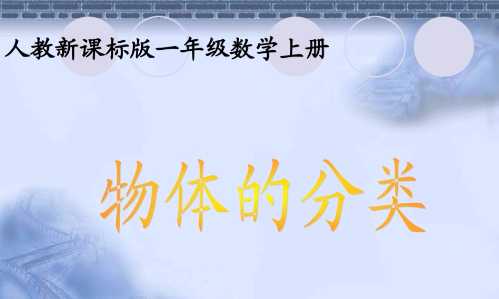 人教版数学一上《物体的分类》PPT课件[www.edudown.net].ppt