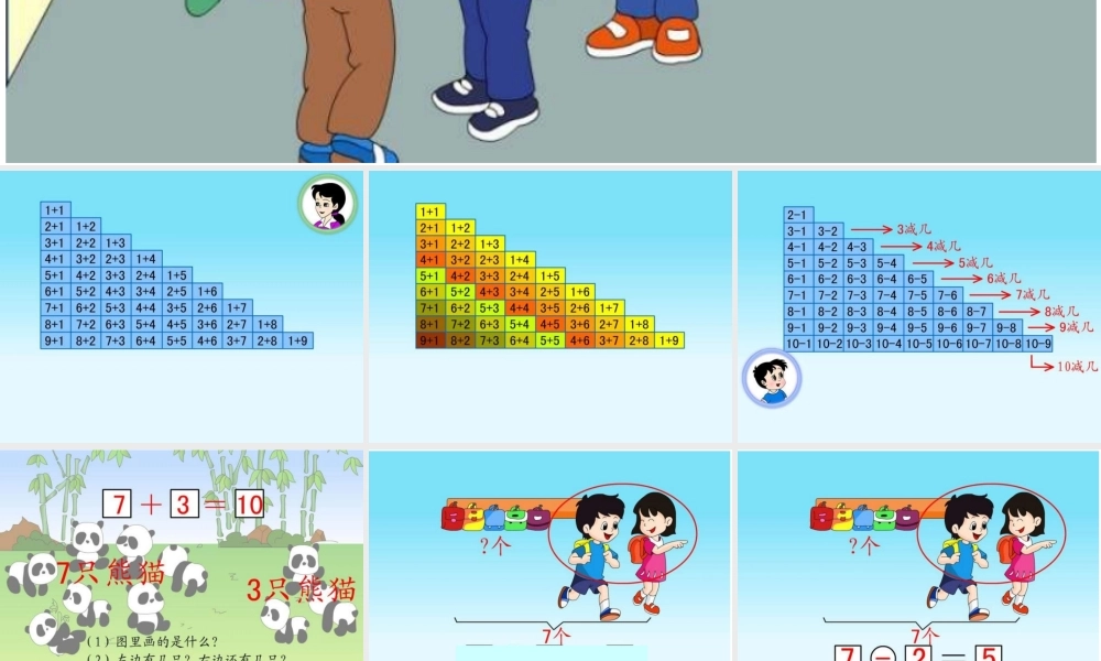 人教版数学一上《整理和复习》PPT课件[www.edudown.net].ppt