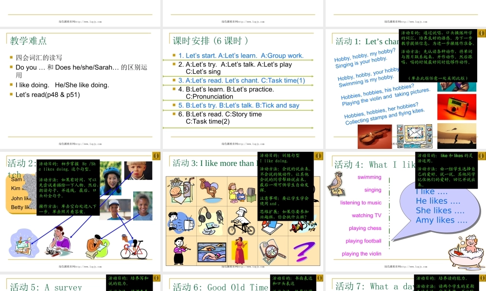 人教版小学英语六年级上册unit4课件2PPT优秀课件下载.ppt