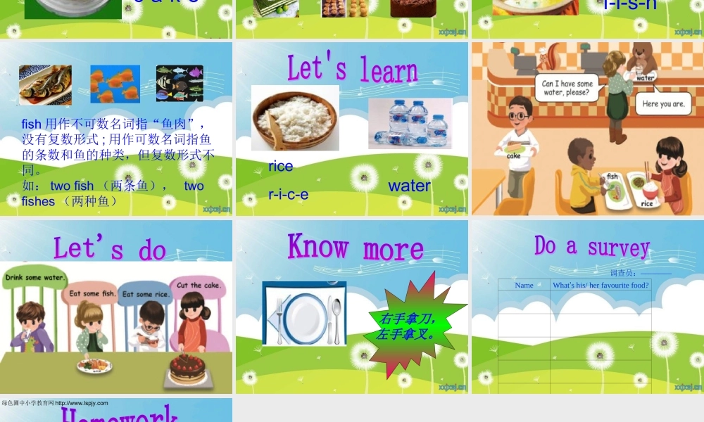 三年级英语上册Unit5 Let’s eat!第五课时.ppt