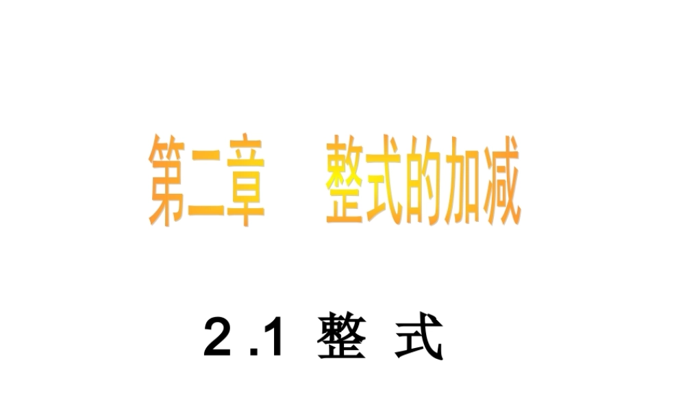 数学：2.1.1整式课件（人教新课标七年级上）.ppt