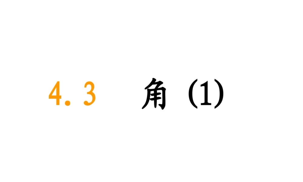 数学：4.3角课件1（人教新课标七年级上）.ppt
