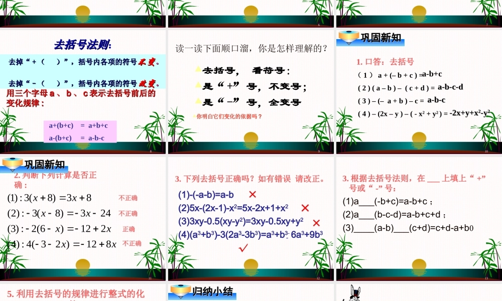 数学：2.2.3整式的加减-去括号（人教新课标七年级上）.ppt