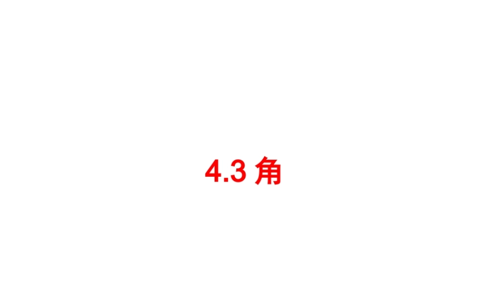 数学：4.3角课件2（人教新课标七年级上）.ppt