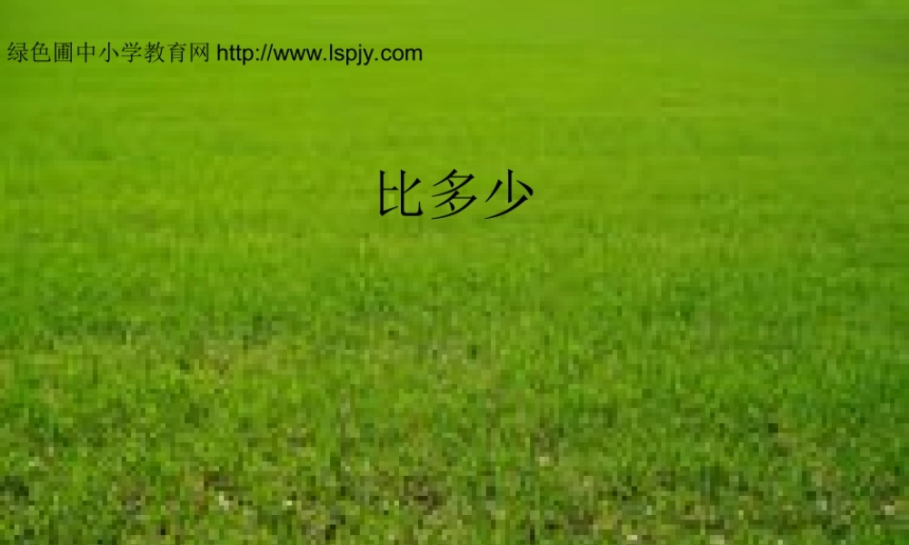 一年级上册数学比多少.ppt