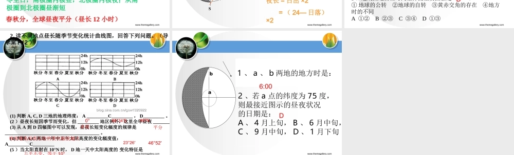 昼夜长短变化规律.ppt