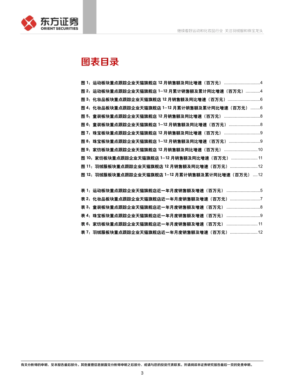 【市场】2019年度纺服时尚消费品电商数据分析：继续看好运动和化妆品行业关注羽绒服和珠宝龙头.pdf_第3页
