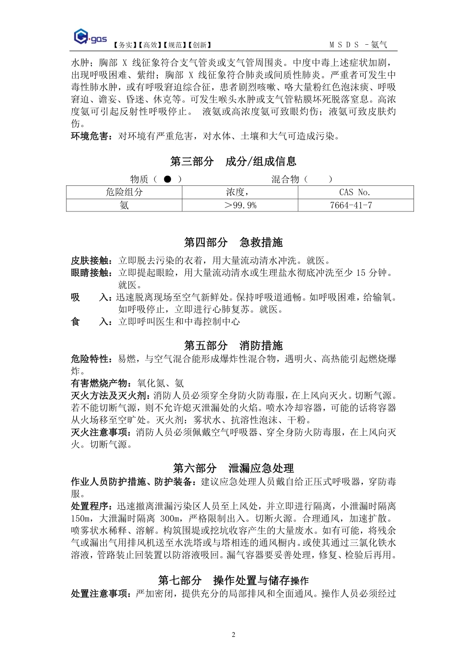 3.气体安全周知卡合集2(氨气、干燥空气、液氮、液氩、一氧化碳、乙炔).pdf_第2页