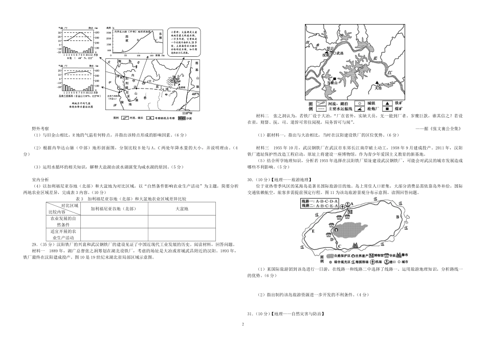 2011年高考真题 地理(山东卷)（原卷版）.pdf_第2页