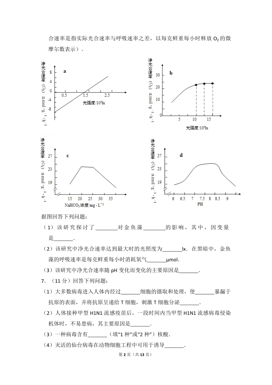 2012年全国统一高考生物试卷（大纲版）（含解析版）(1).pdf_第2页