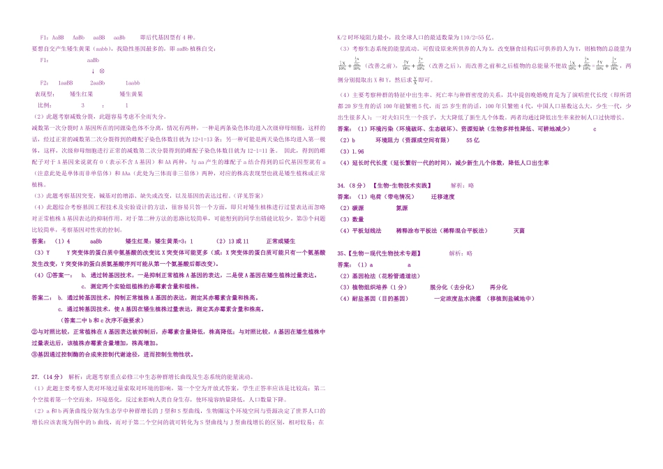 2008年高考真题 生物(山东卷)（含解析版）(1).pdf_第3页