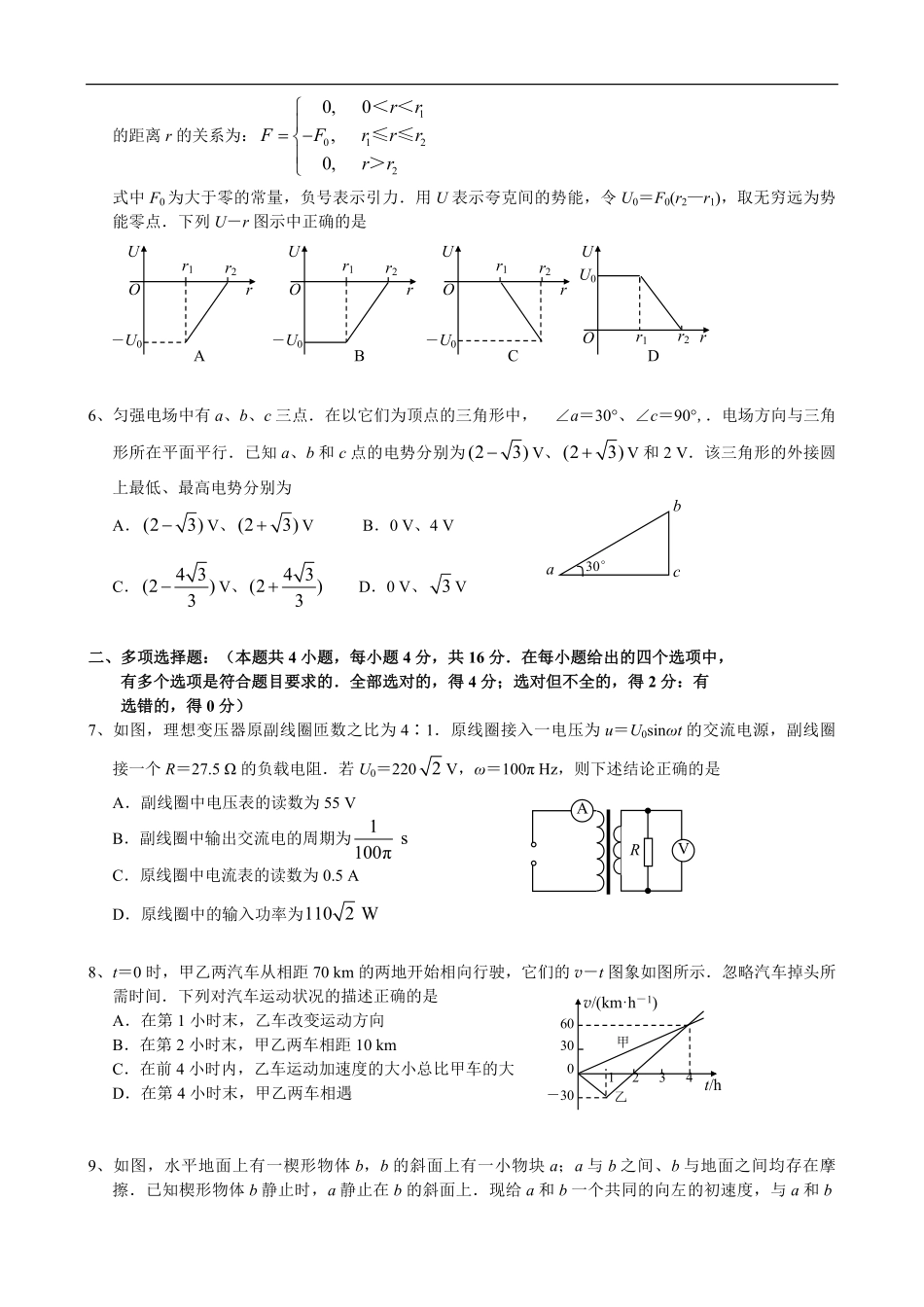 2008年海南高考物理试题及答案.pdf_第2页