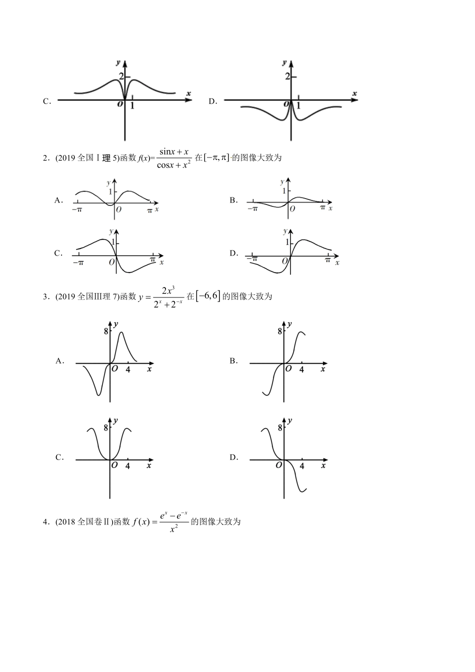 2011-2020年高考数学真题分专题训练 专题05 函数图象（学生版）.pdf_第2页