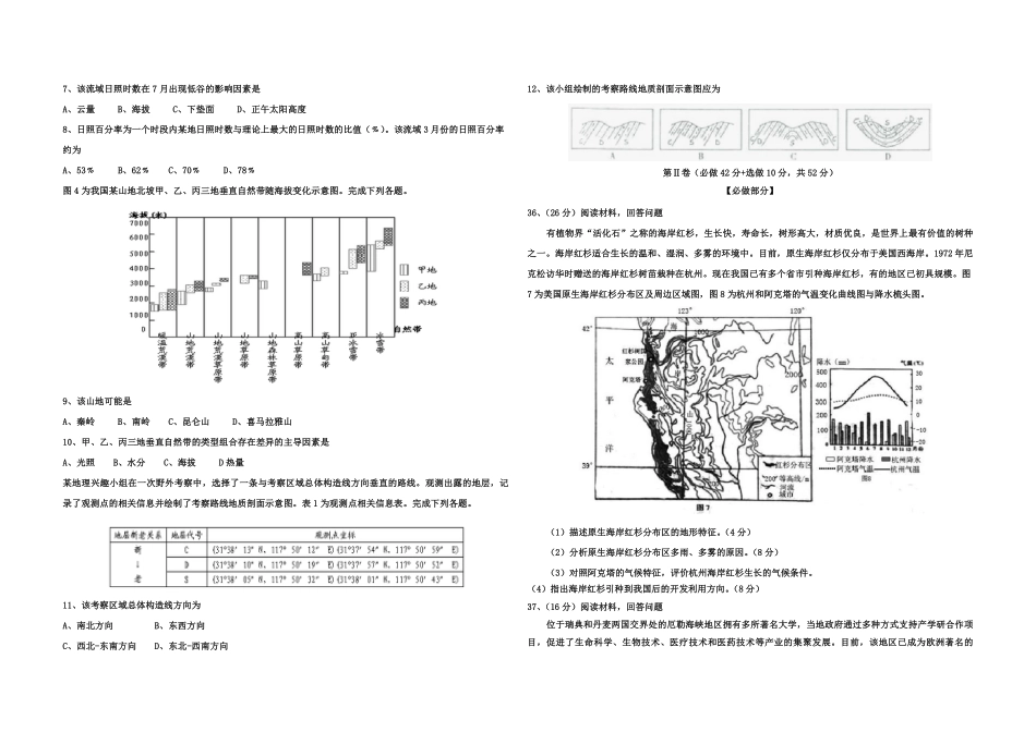 2015年高考真题 地理(山东卷)（原卷版）(1).pdf_第2页