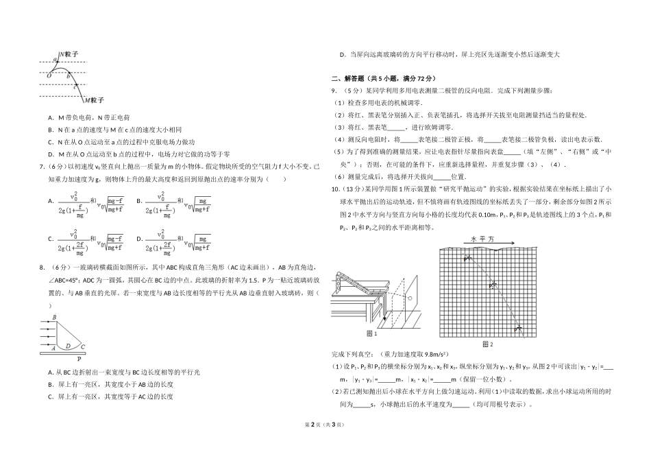 2009年全国统一高考物理试卷（全国卷ⅱ）（原卷版）.doc_第2页