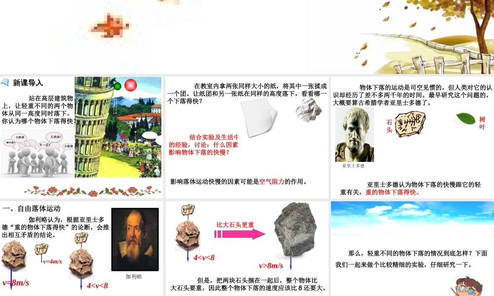2.4 自由落体运动(共19张PPT).ppt