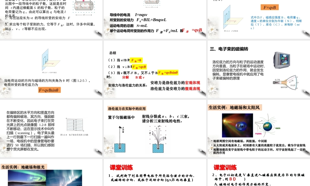 1.2磁场对运动电荷的作用力.pptx