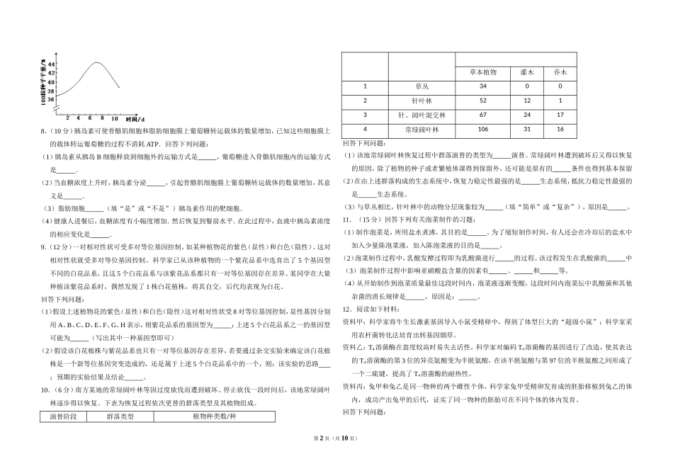 2013年全国统一高考生物试卷（新课标ⅰ）（含解析版）.doc_第2页