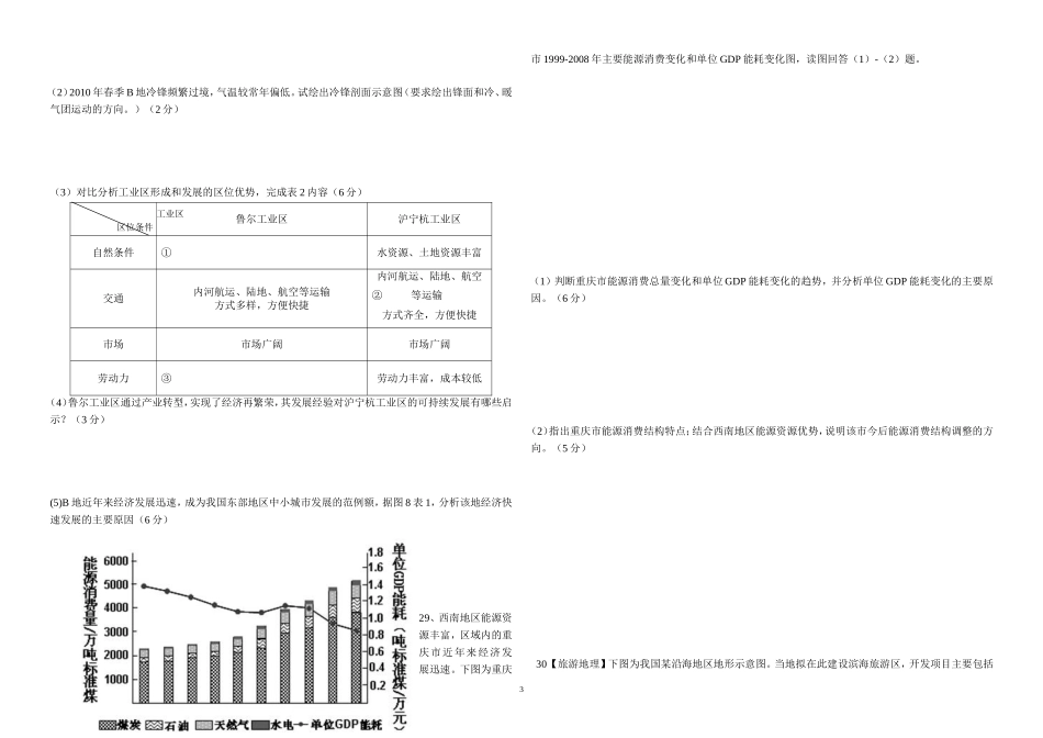 2010年高考真题 地理(山东卷)（原卷版）(1).doc_第3页