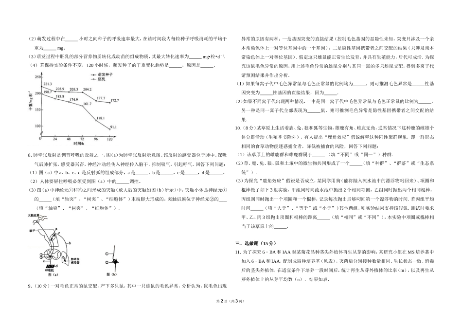 2012年全国统一高考生物试卷（新课标）（原卷版）(2).doc_第2页