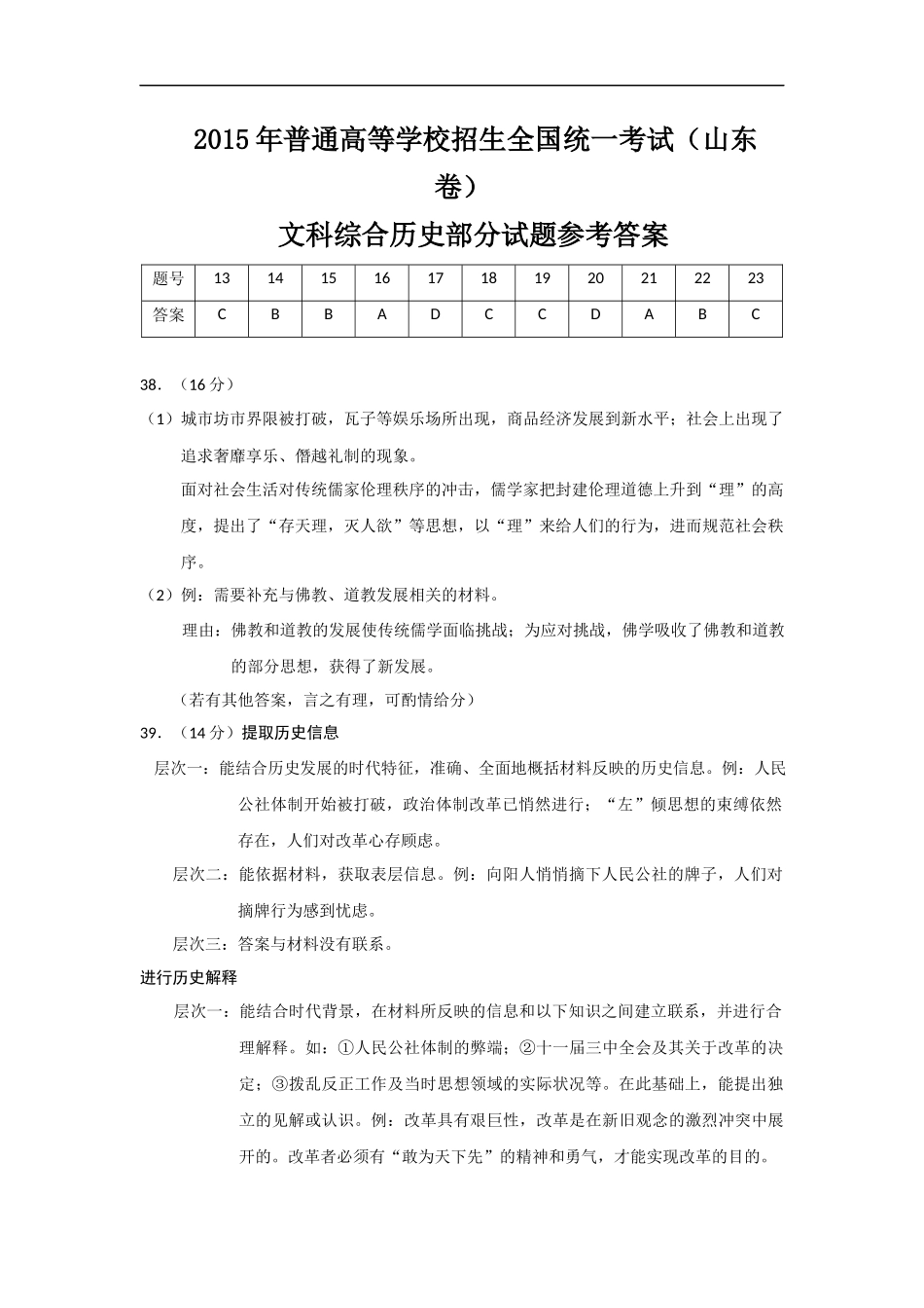 2015年高考真题 历史(山东卷)（含解析版）.docx_第1页