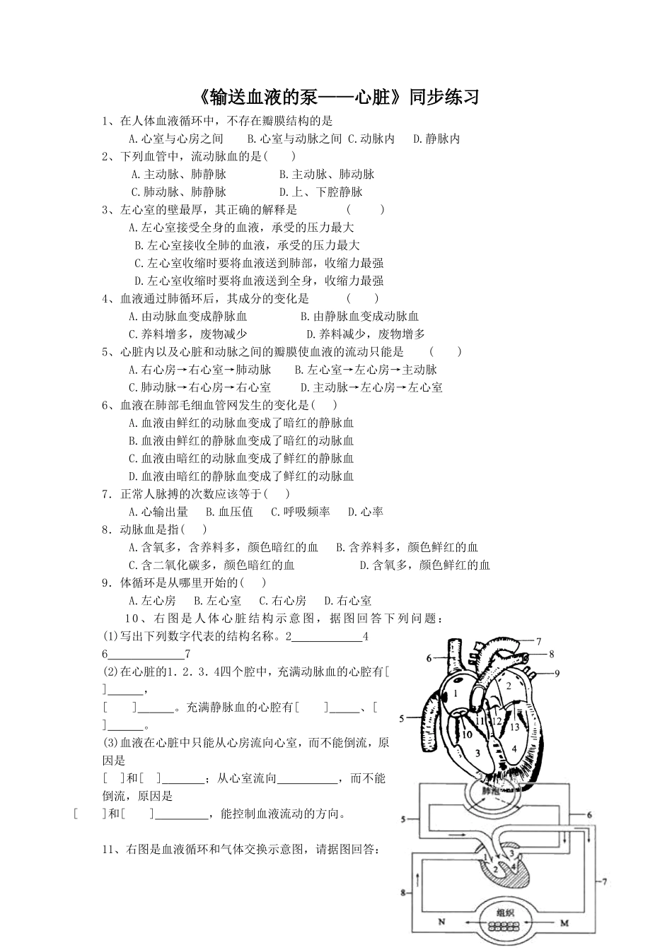 《输送血液的泵——心脏》1.doc_第1页