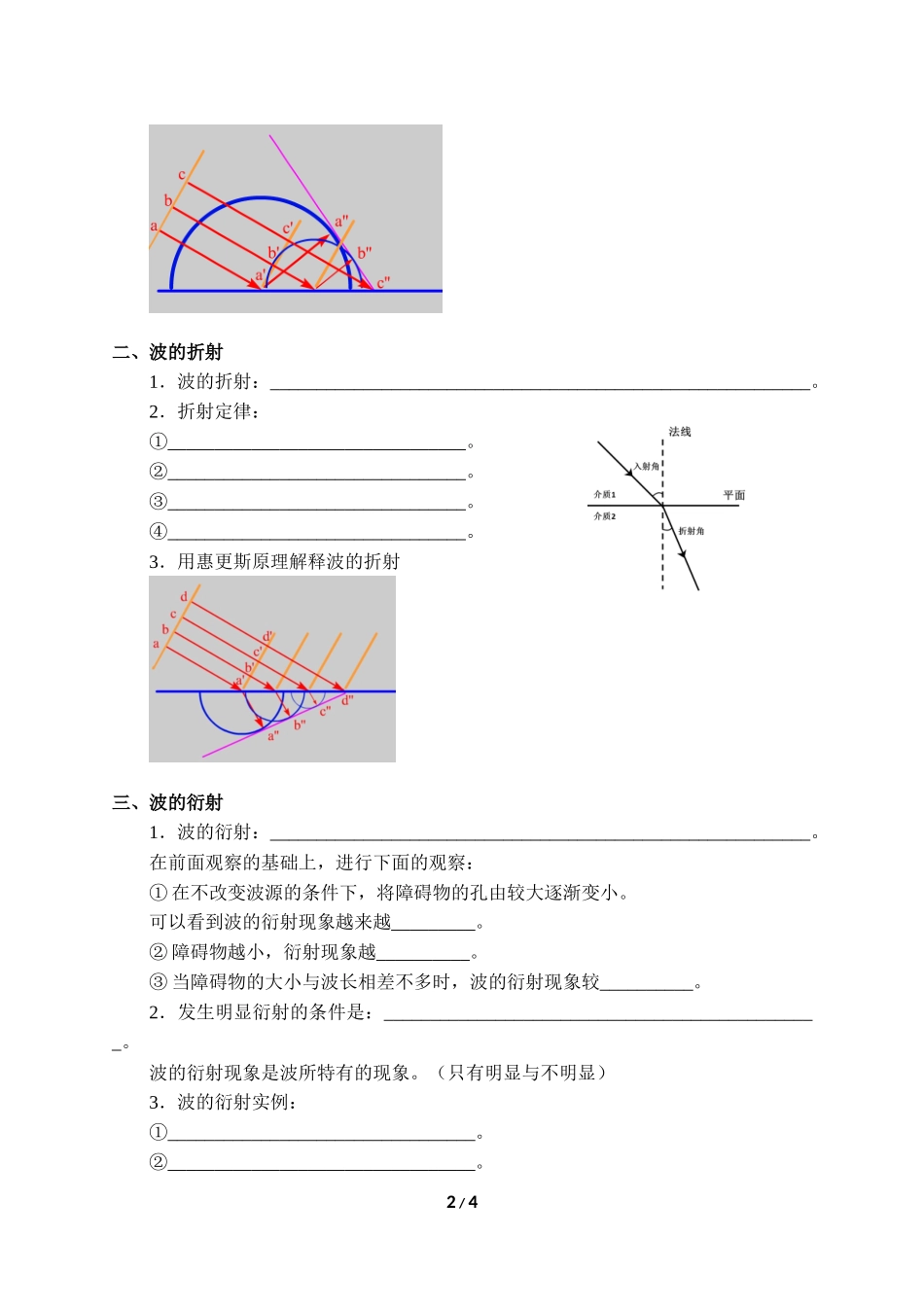 (学案)波的反射、折射和衍射.docx_第2页