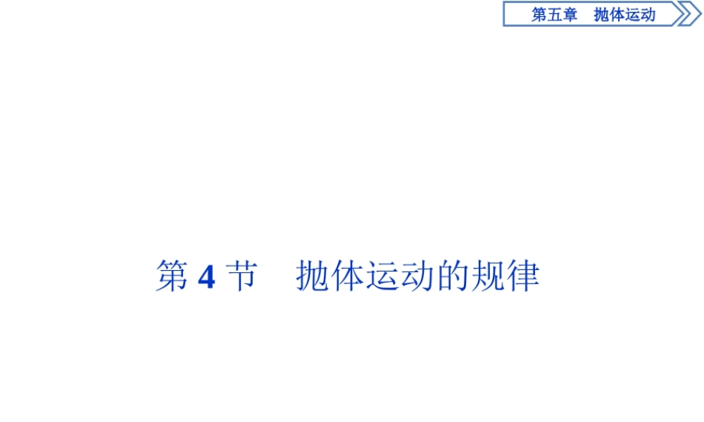 《4 抛体运动的规律》(2).ppt