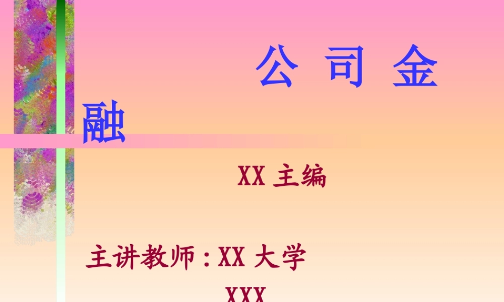 公司金融.ppt