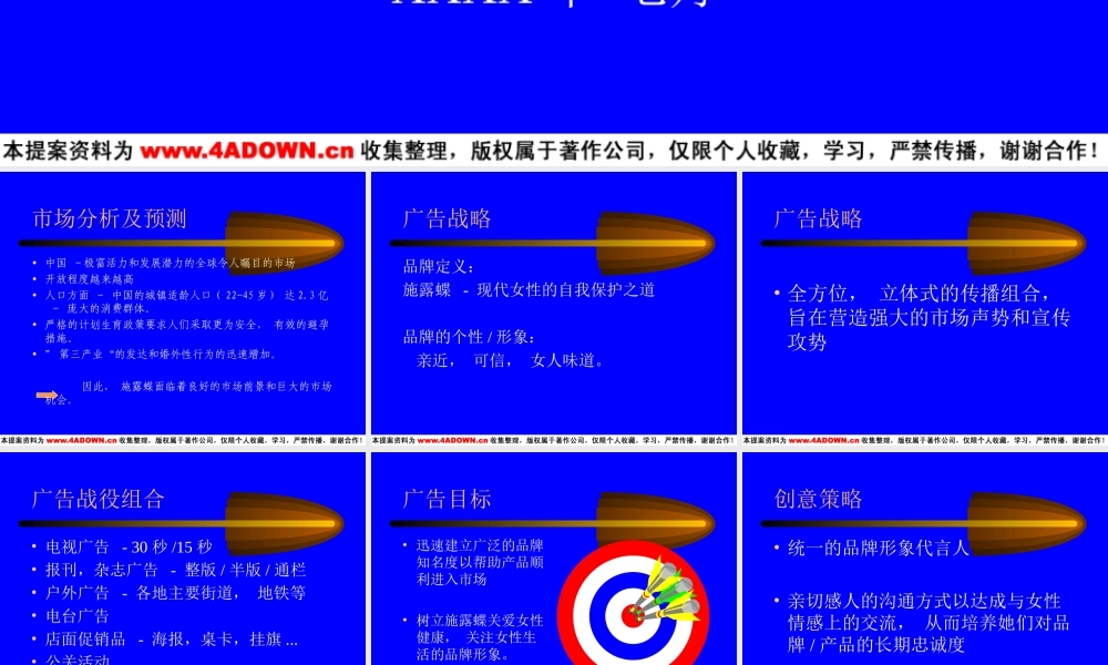 慧聪-施露蝶产品上市广告计划.PPT