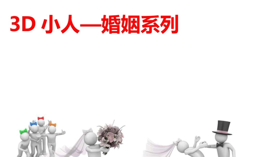 3D小人—婚姻爱情系列.ppt