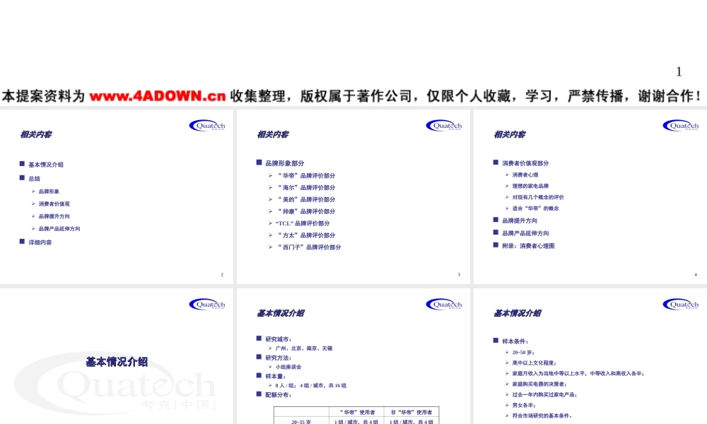 华帝品牌延伸定性研究报告.ppt