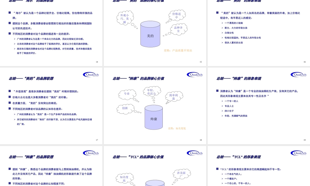 华帝品牌延伸定性研究报告.ppt